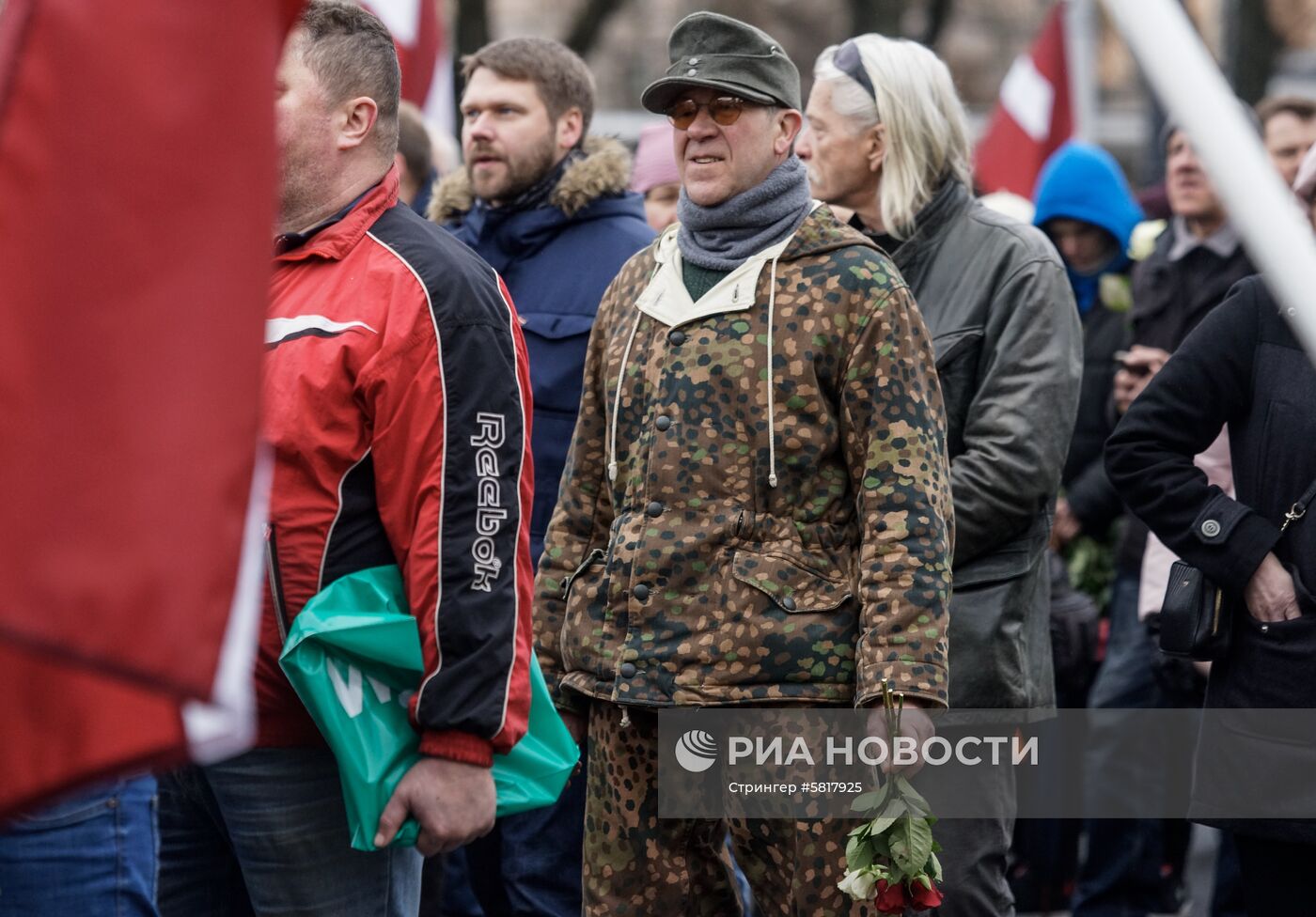 Шествие легионеров Waffen SS в Риге