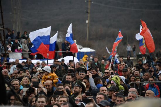 Автопробег мотоклуба "Ночные волки" в Крыму