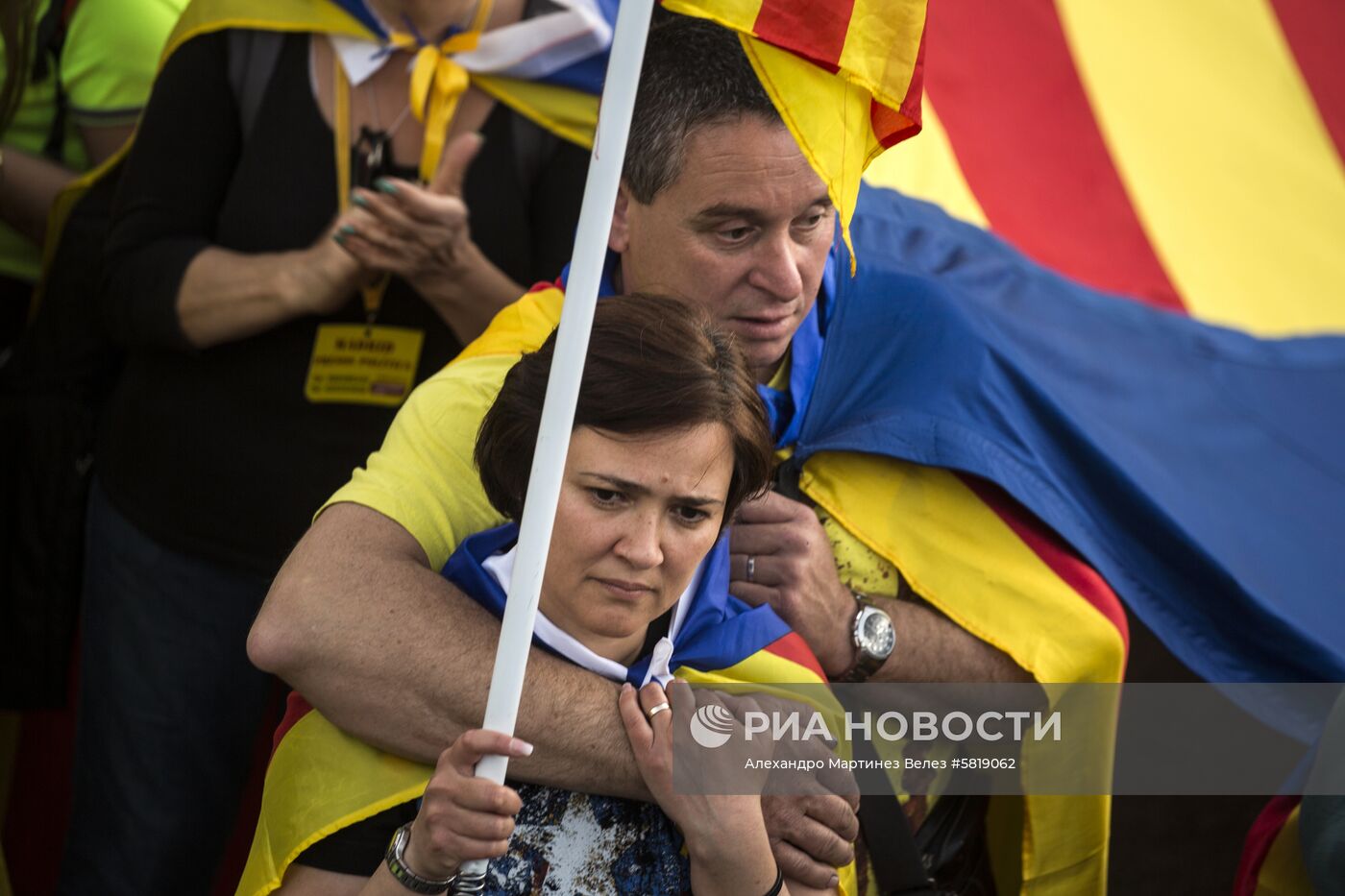 Акция в поддержку независимости Каталонии