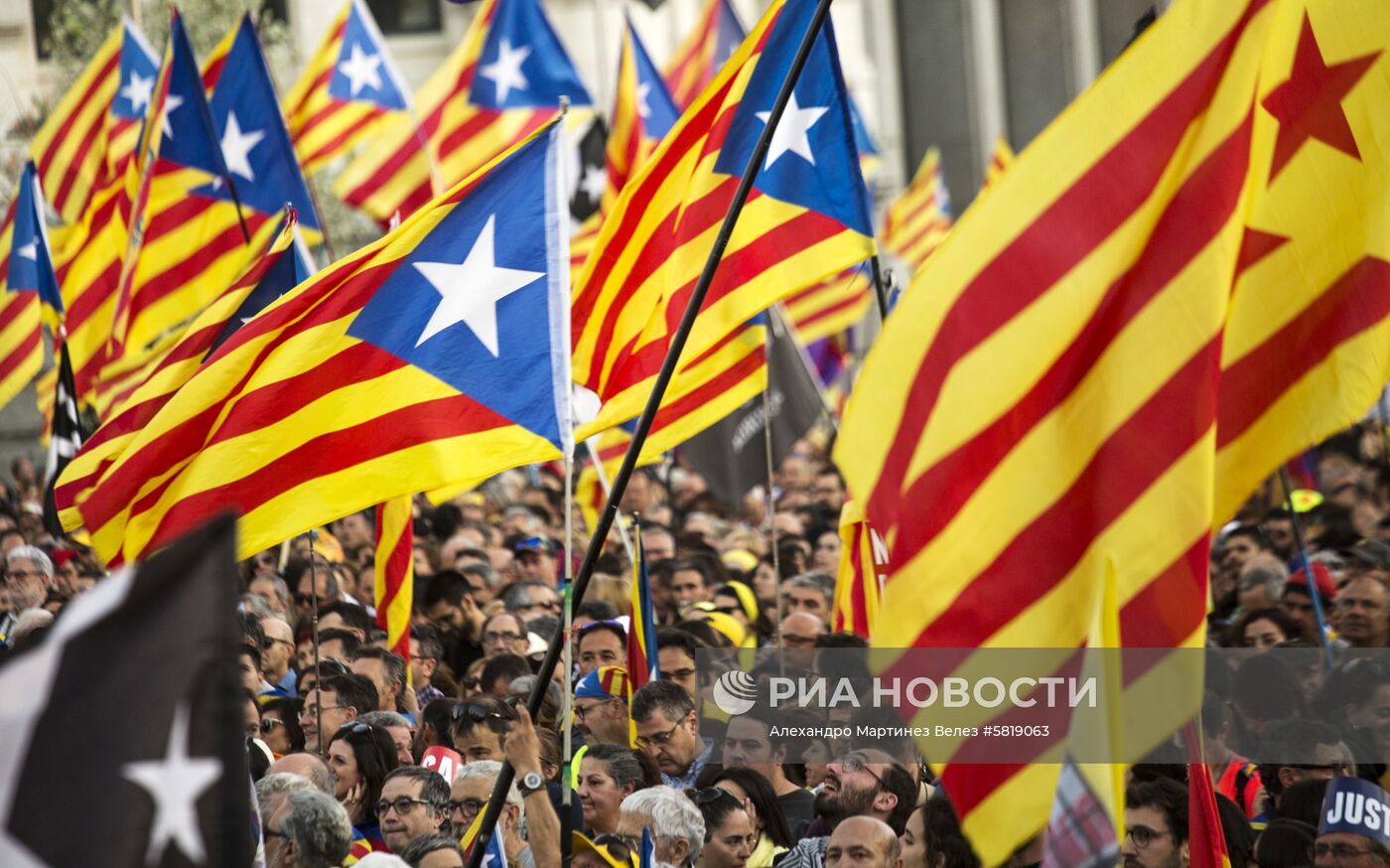 Акция в поддержку независимости Каталонии