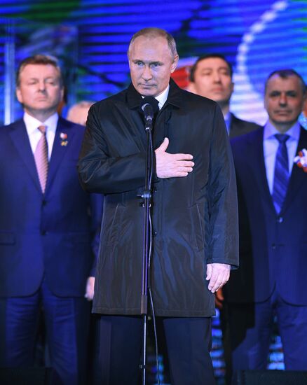 Рабочая поездка президента РФ В. Путина в Крым 