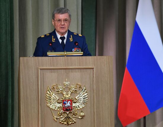 Президент РФ В. Путин принял участие в расширенном заседании коллегии Генпрокуратуры РФ