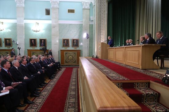 Президент РФ В. Путин принял участие в расширенном заседании коллегии Генпрокуратуры РФ