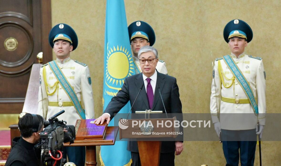 Церемония передачи полномочий президента Казахстана К. Токаеву