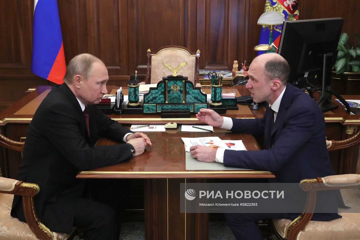 Президент РФ В. Путин провел встречу с О. Хорохординым
