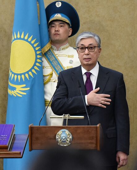 Церемония передачи полномочий президента Казахстана К. Токаеву