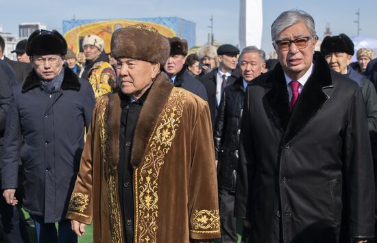 Н. Назарбаев и К.-Ж. Токаев посетили мероприятия в честь Наурыза