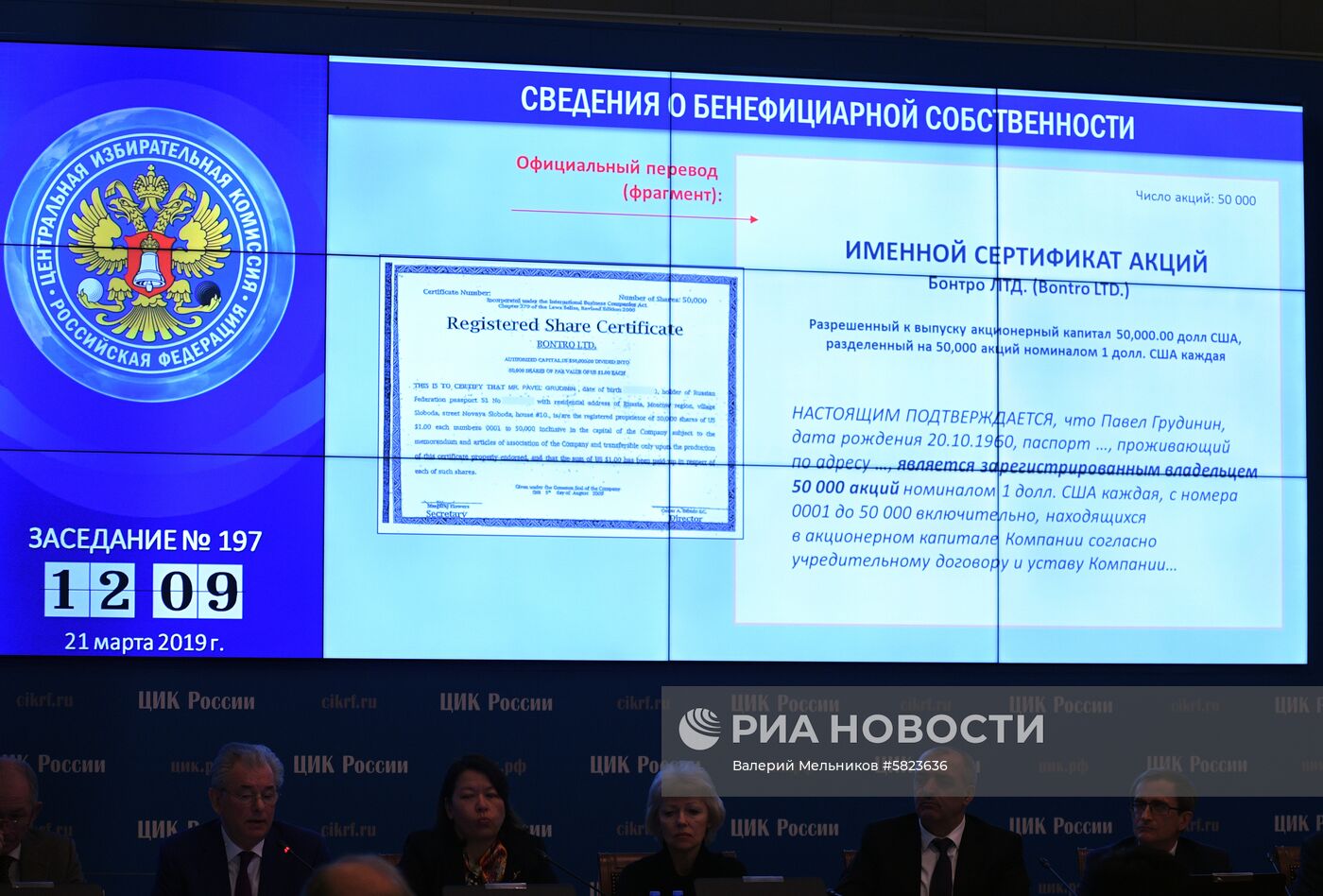 Передача мандата депутата Госдумы РФ П. Грудинину