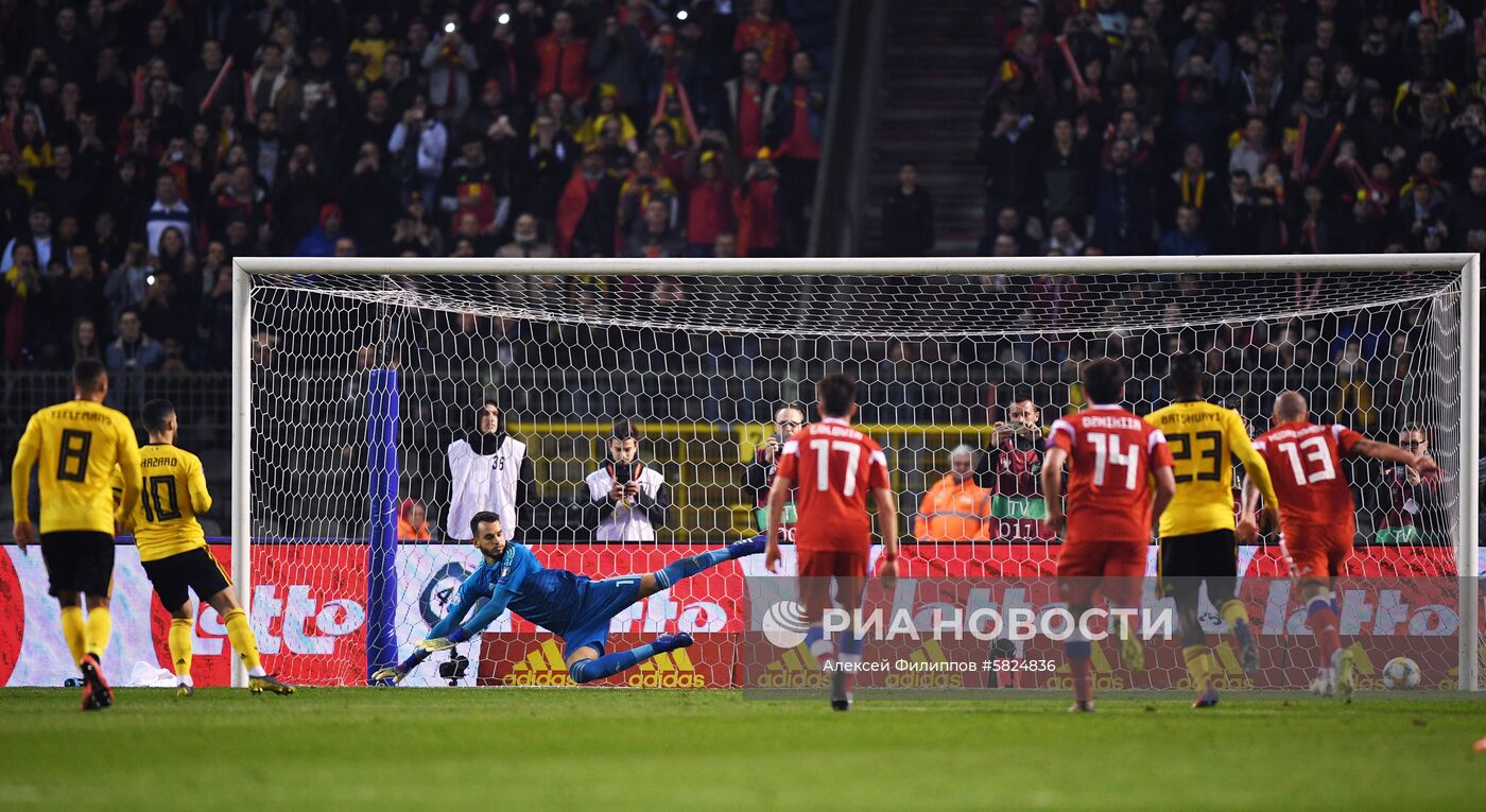 Футбол. Отборочный матч ЧЕ-2020. Матч Бельгия - Россия