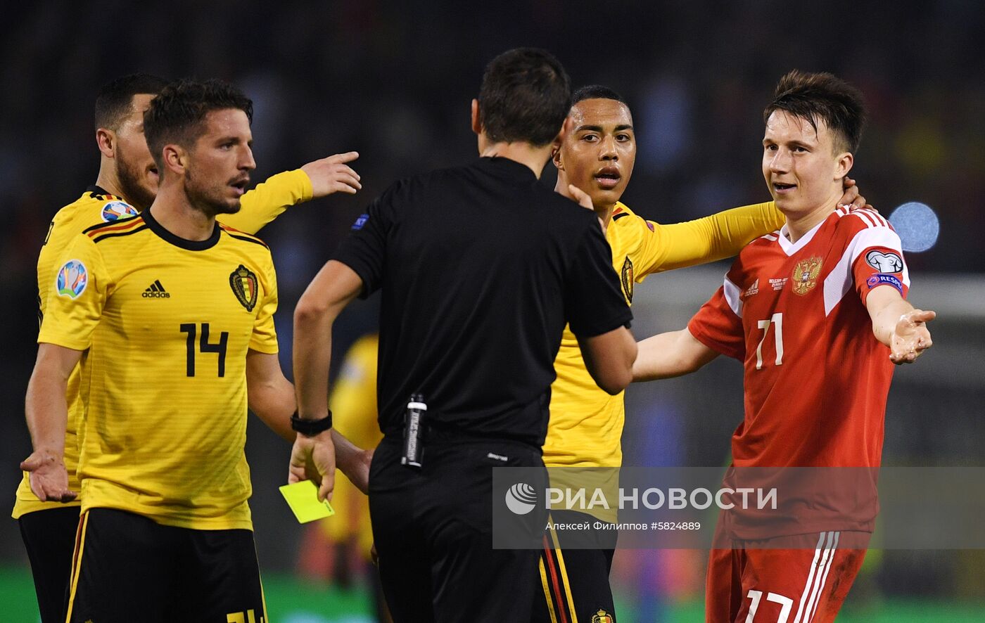 Футбол. Отборочный матч ЧЕ-2020. Матч Бельгия - Россия