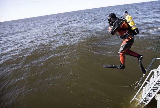 Тренировка отряда Балтийской военно-морской базы