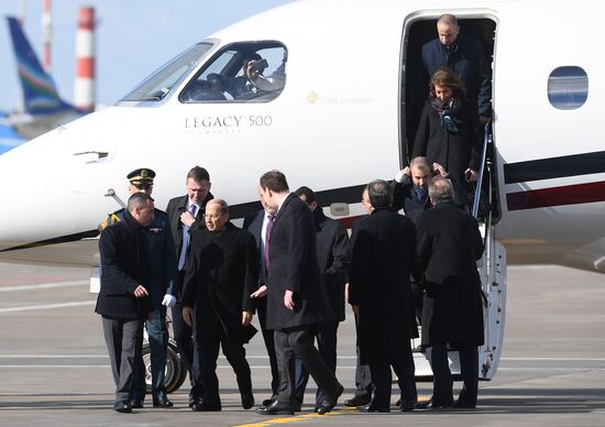 Прилет президента Ливана М. Ауна в Москву  