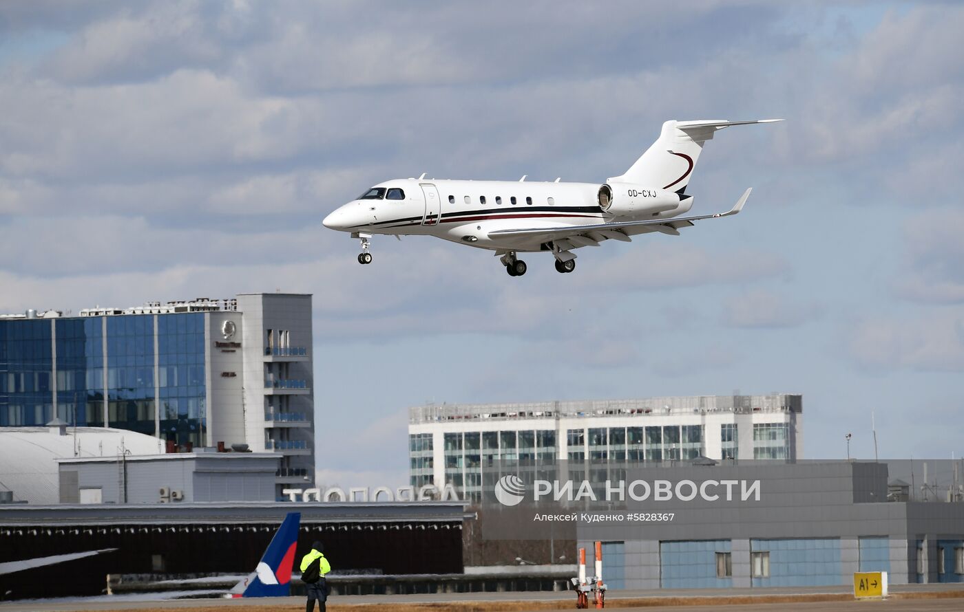 Прилет президента Ливана М. Ауна в Москву  