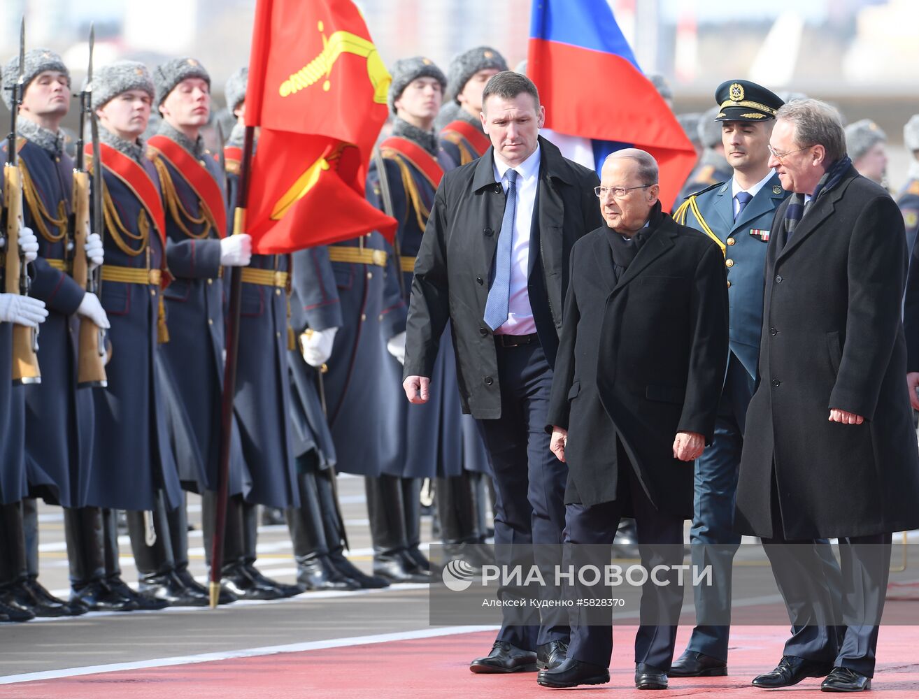 Прилет президента Ливана М. Ауна в Москву  