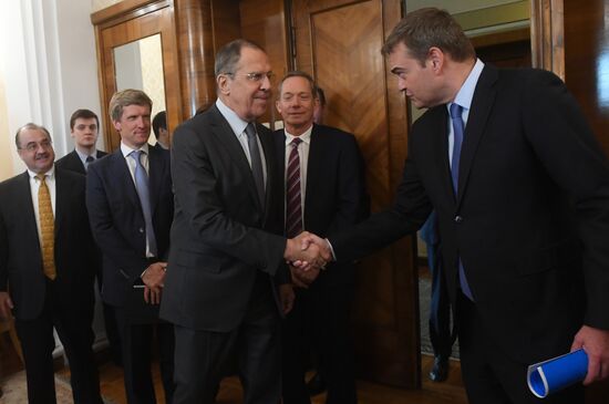 Встреча главы МИД РФ С. Лаврова с делегацией Американской торговой палаты