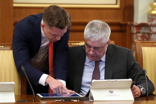 Премьер-министр РФ Д. Медведев провел заседание правительства РФ