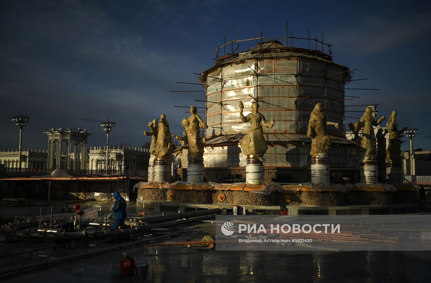 Реконструкция фонтана "Дружба народов" на ВДНХ