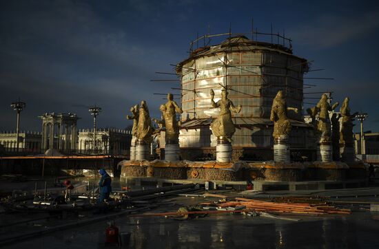 Реконструкция фонтана "Дружба народов" на ВДНХ