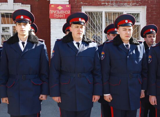 Призыв на военную службу в мотострелковую казачью бригаду ЮВО