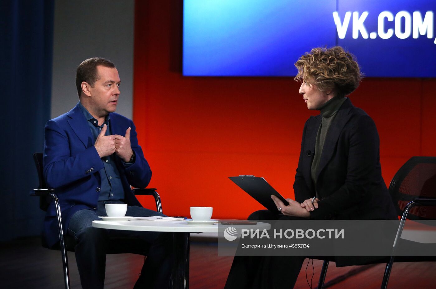 Премьер-министр РФ Д. Медведев посетил офис компании Mail.ru Group