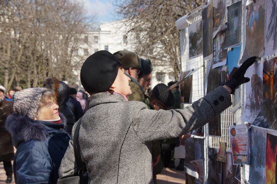 Выставка свидетельств военной агрессии ВСУ открылась в Луганске