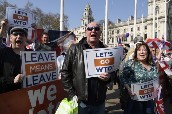 Акция сторонников Brexit в Лондоне