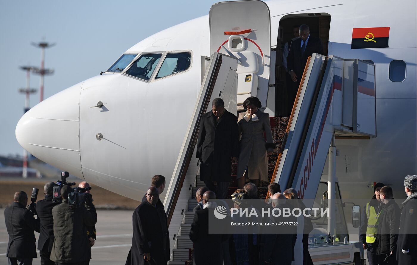 Прилет президента Анголы Ж. Лоуренсу в Москву 