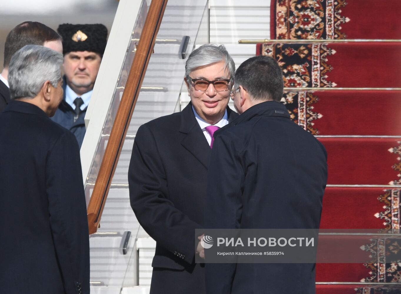 Прилет президента Казахстана  К.-Ж. Токаева в Москву