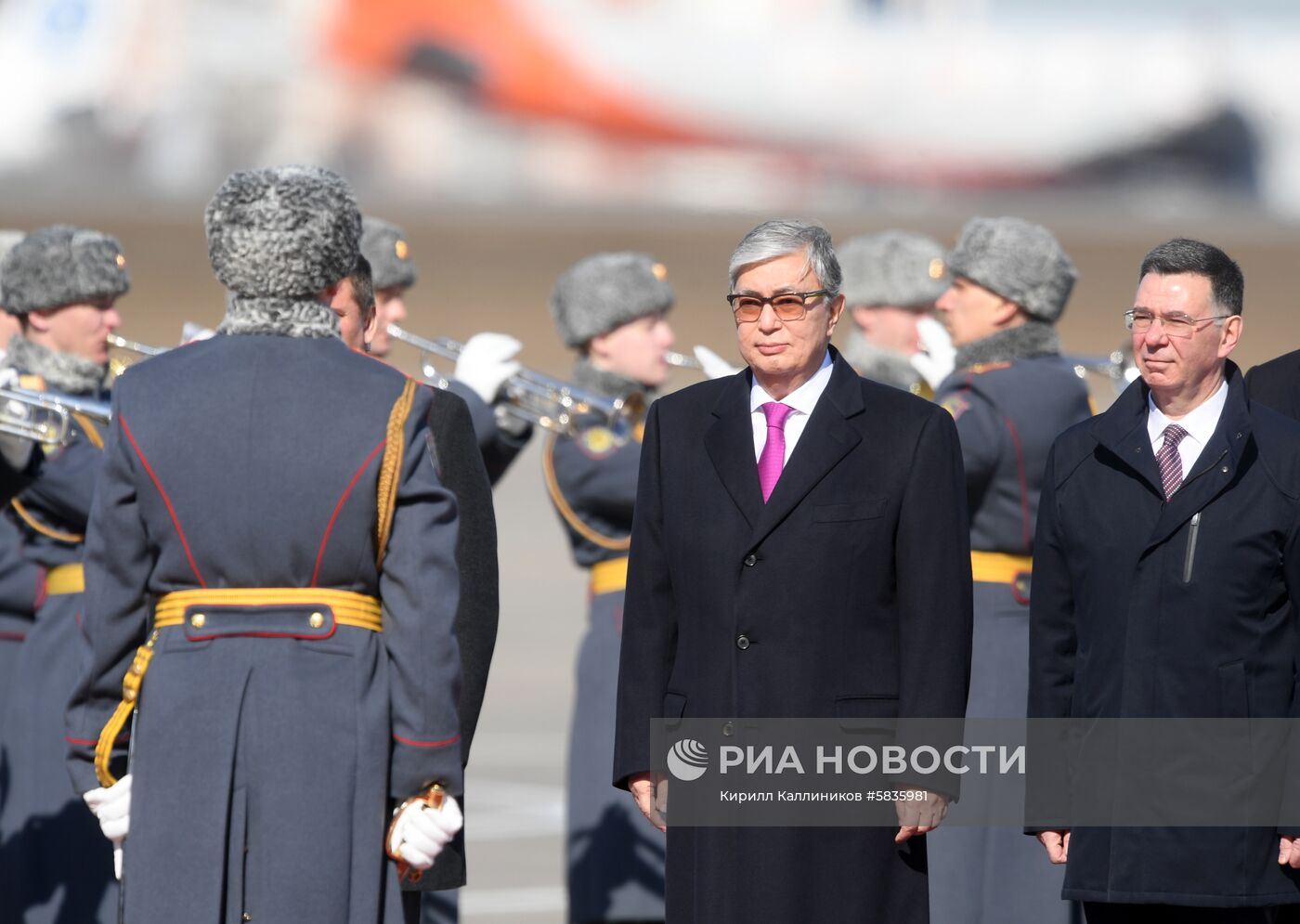 Прилет президента Казахстана  К.-Ж. Токаева в Москву