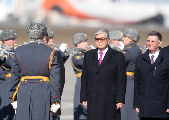 Прилет президента Казахстана  К.-Ж. Токаева в Москву