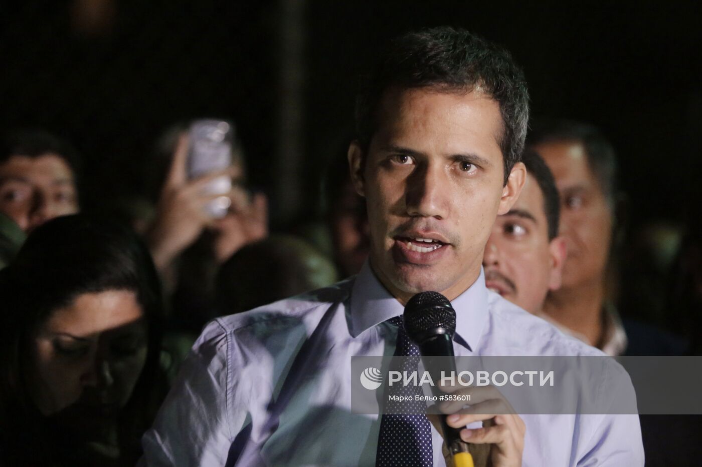 Пресс-конференция Х. Гуаидо в Каракасе