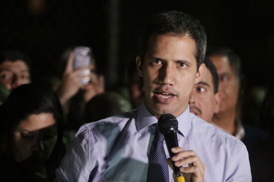 Пресс-конференция Х. Гуаидо в Каракасе