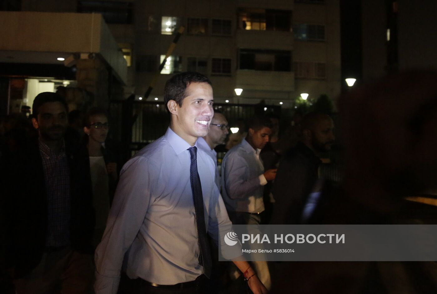 Пресс-конференция Х. Гуаидо в Каракасе