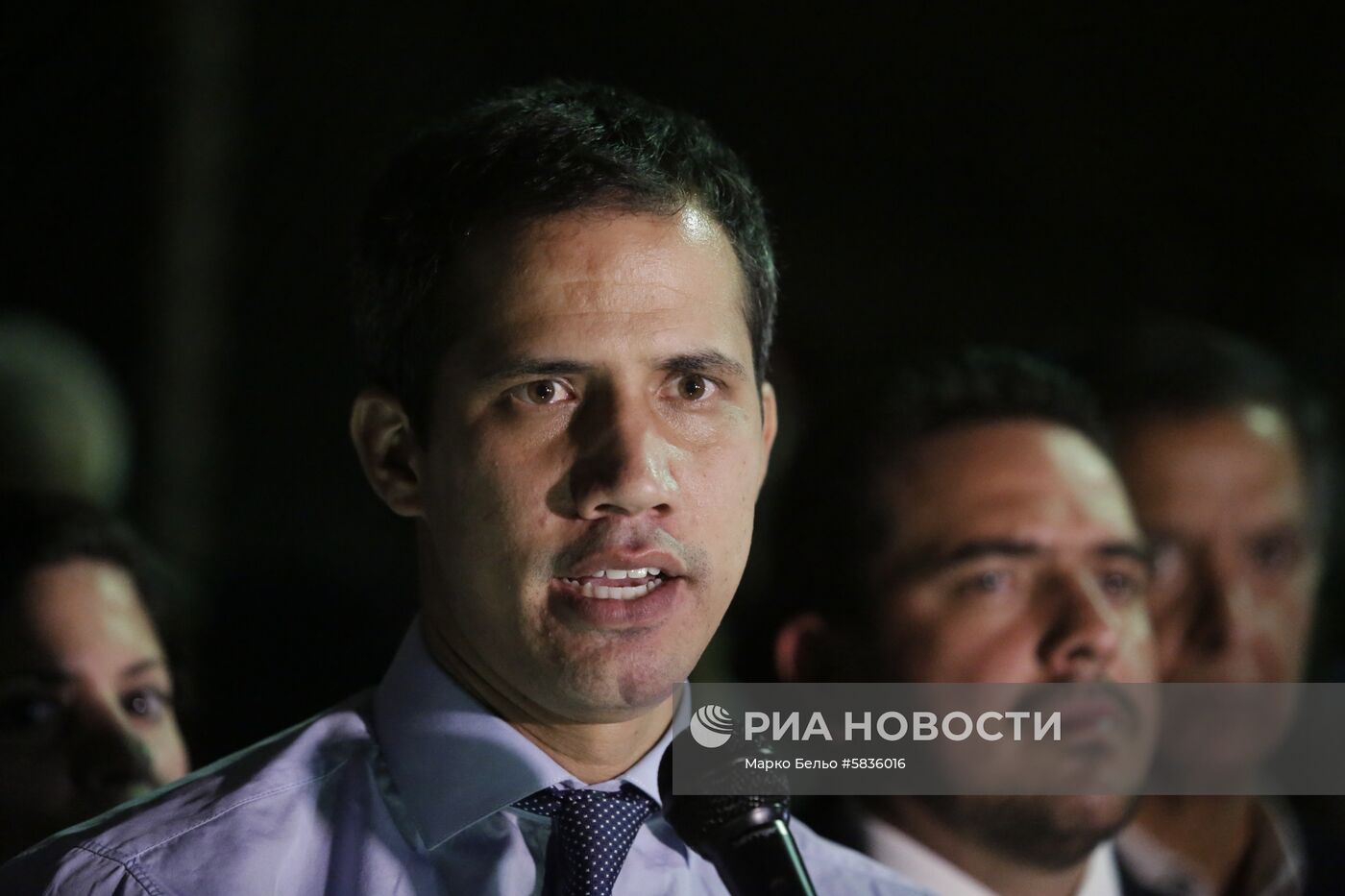 Пресс-конференция Х. Гуаидо в Каракасе