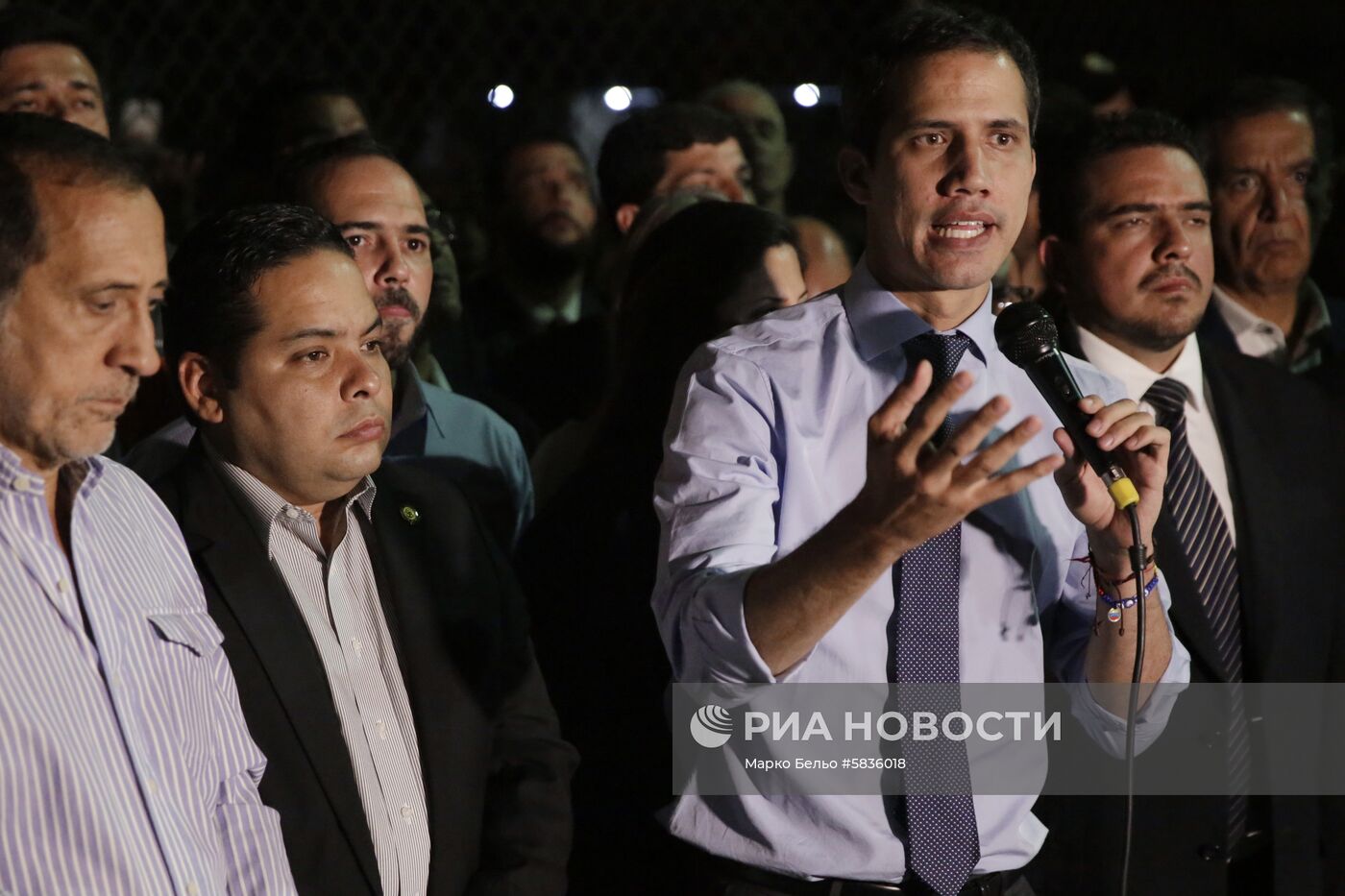 Пресс-конференция Х. Гуаидо в Каракасе
