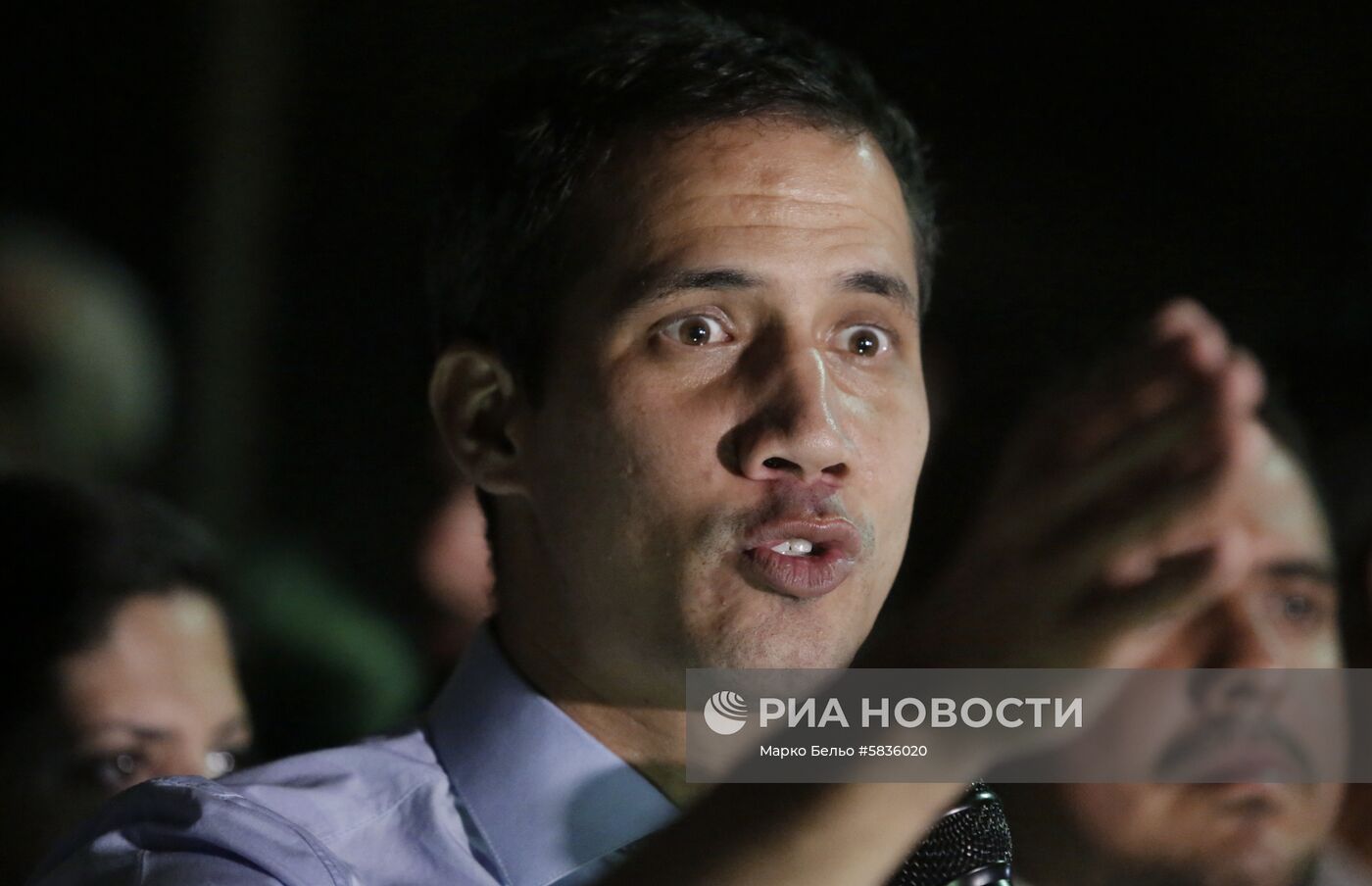 Пресс-конференция Х. Гуаидо в Каракасе