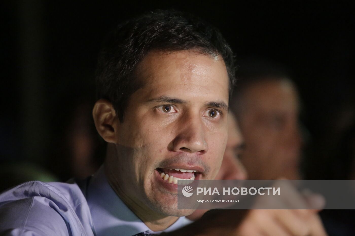 Пресс-конференция Х. Гуаидо в Каракасе