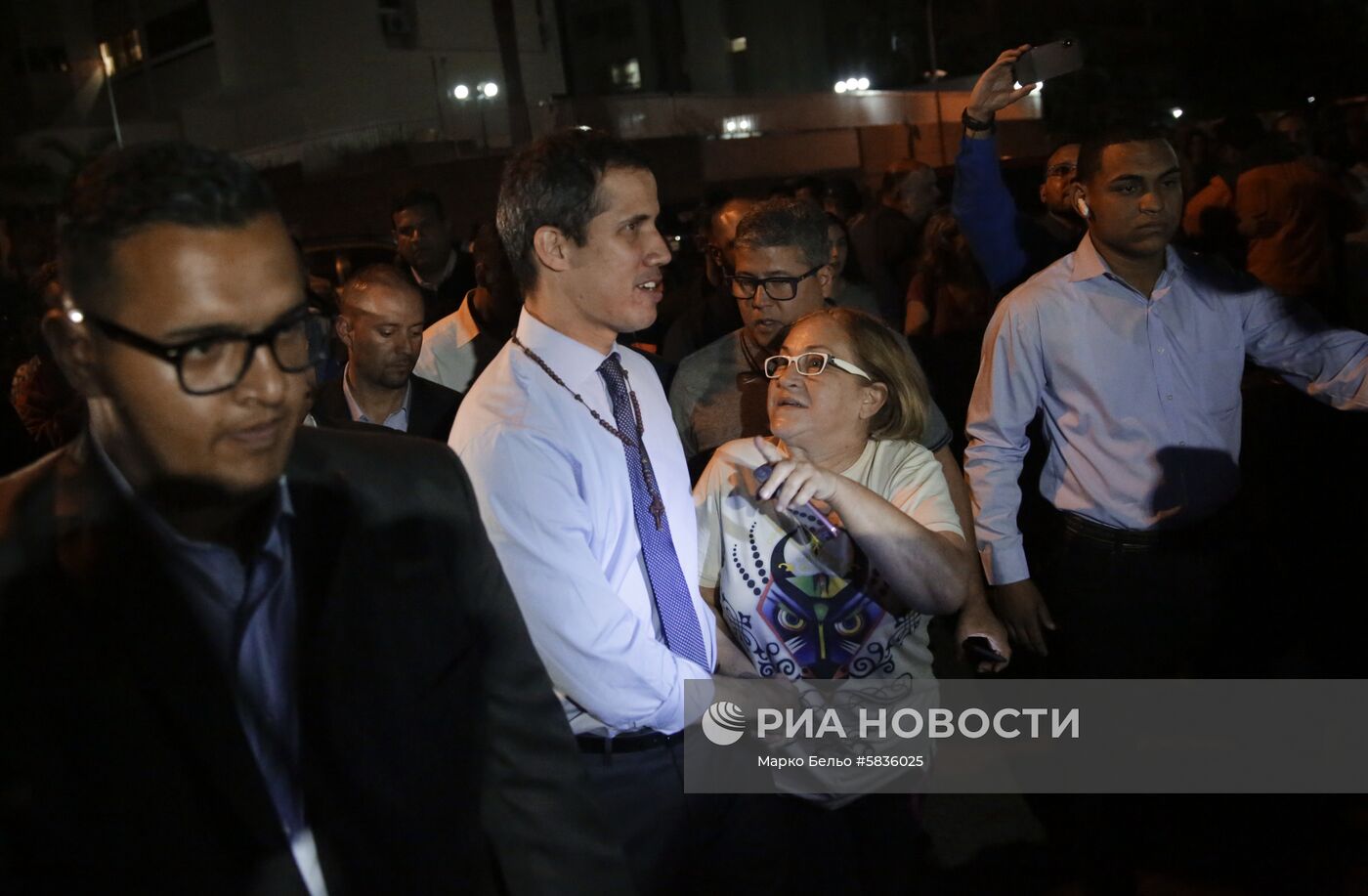 Пресс-конференция Х. Гуаидо в Каракасе