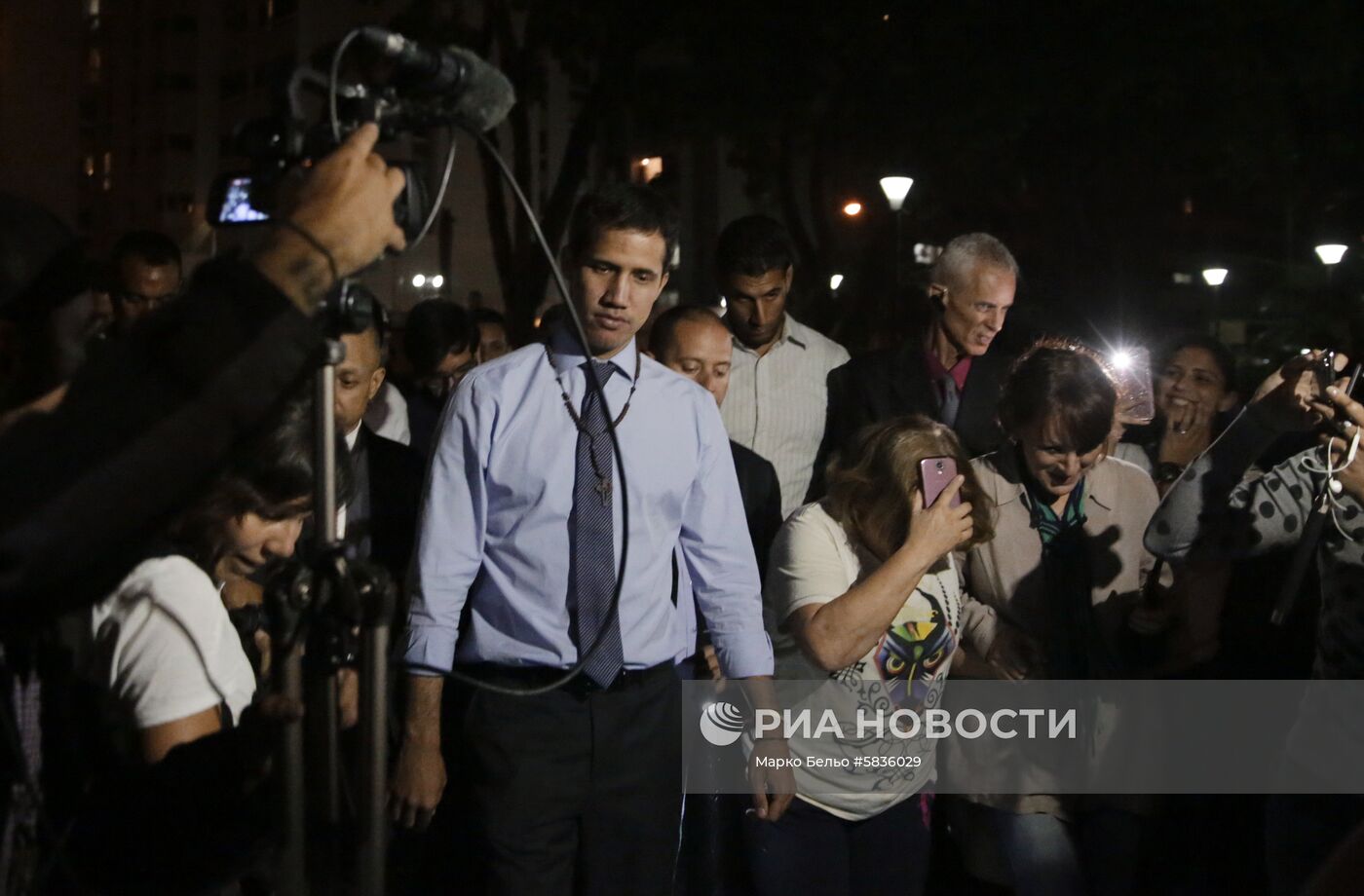 Пресс-конференция Х. Гуаидо в Каракасе