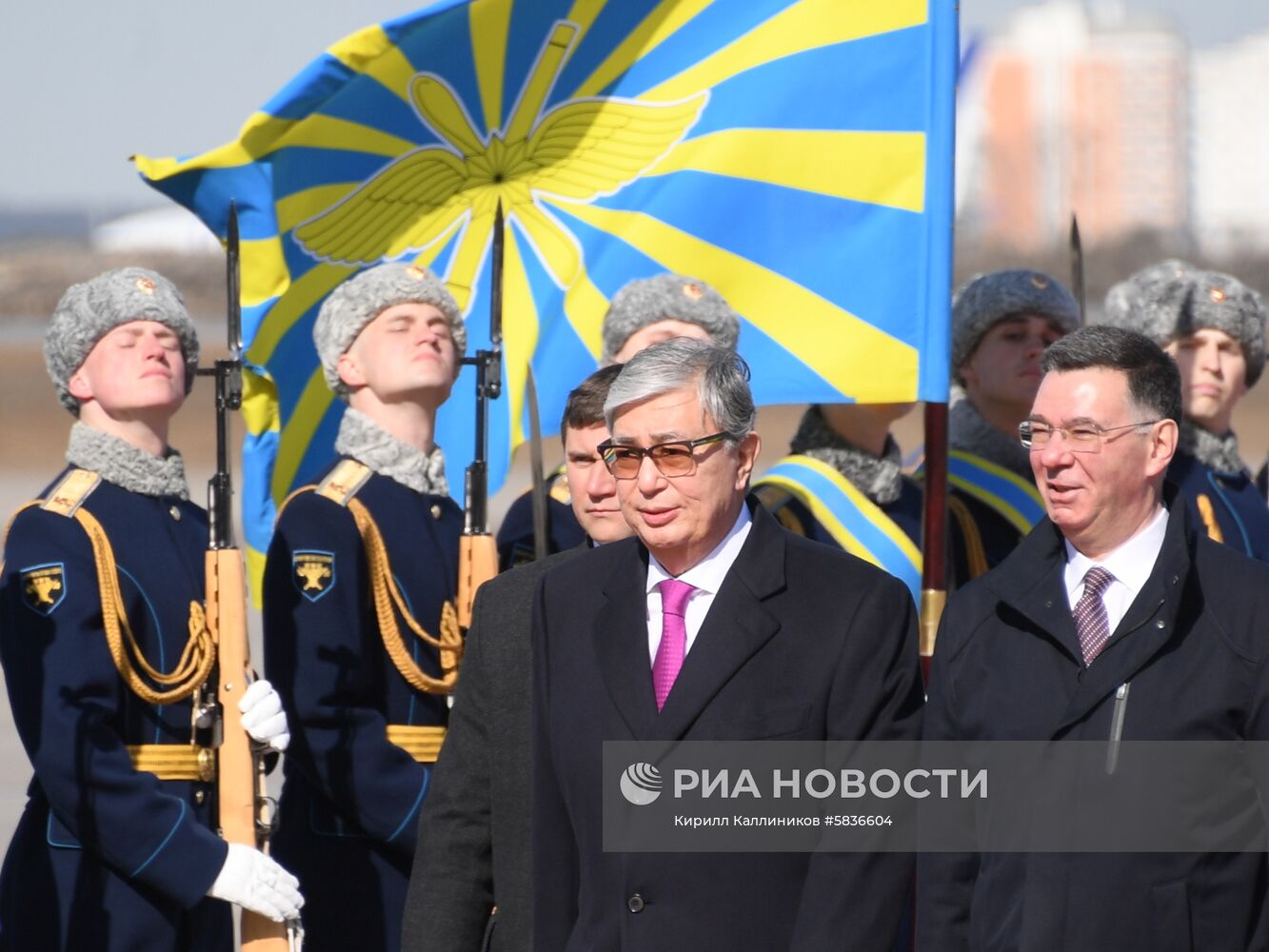 Прилет президента Казахстана  К.-Ж. Токаева в Москву