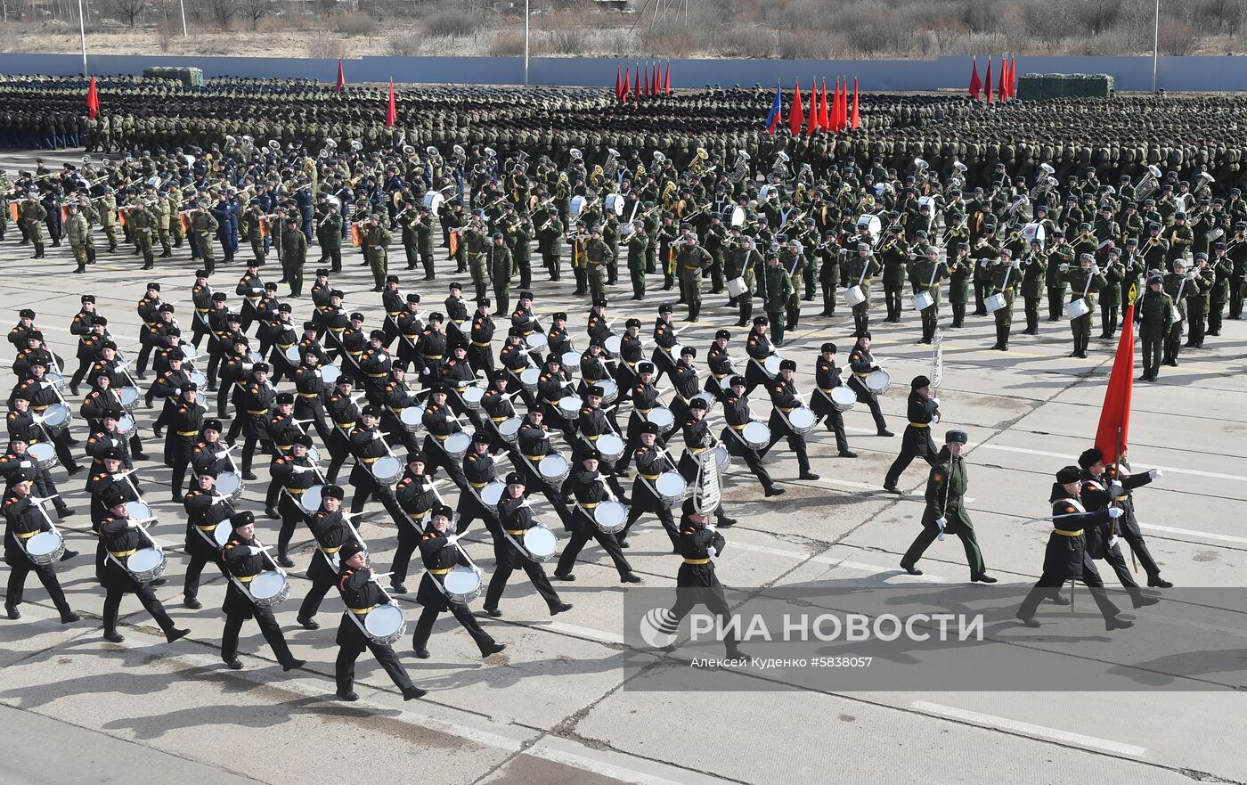 Репетиция Парада Победы в Алабино