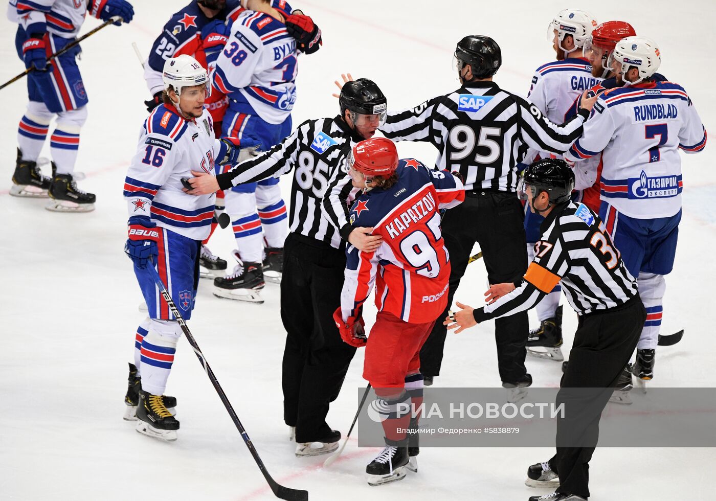 Хоккей. КХЛ. Матч ЦСКА - СКА