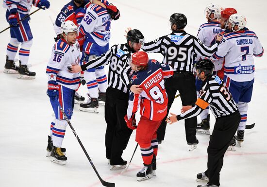 Хоккей. КХЛ. Матч ЦСКА - СКА