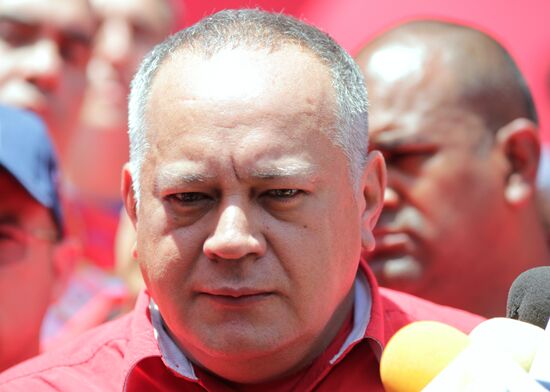 Акция в поддержку президента Венесуэлы Н. Мадуро