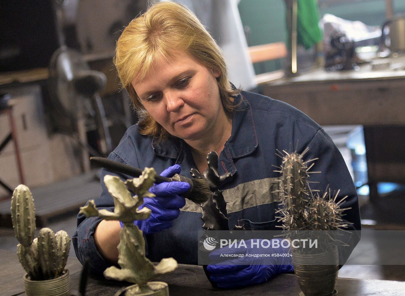 Изготовление кактусов из чугуна на Каслинском заводе