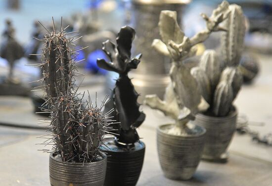 Изготовление кактусов из чугуна на Каслинском заводе 