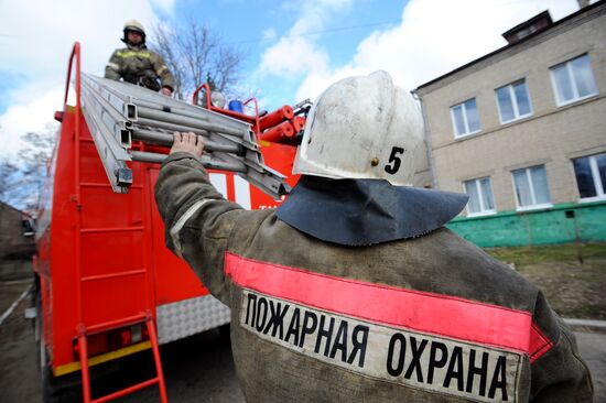 Работа пожарно - спасательного центра в Тамбове