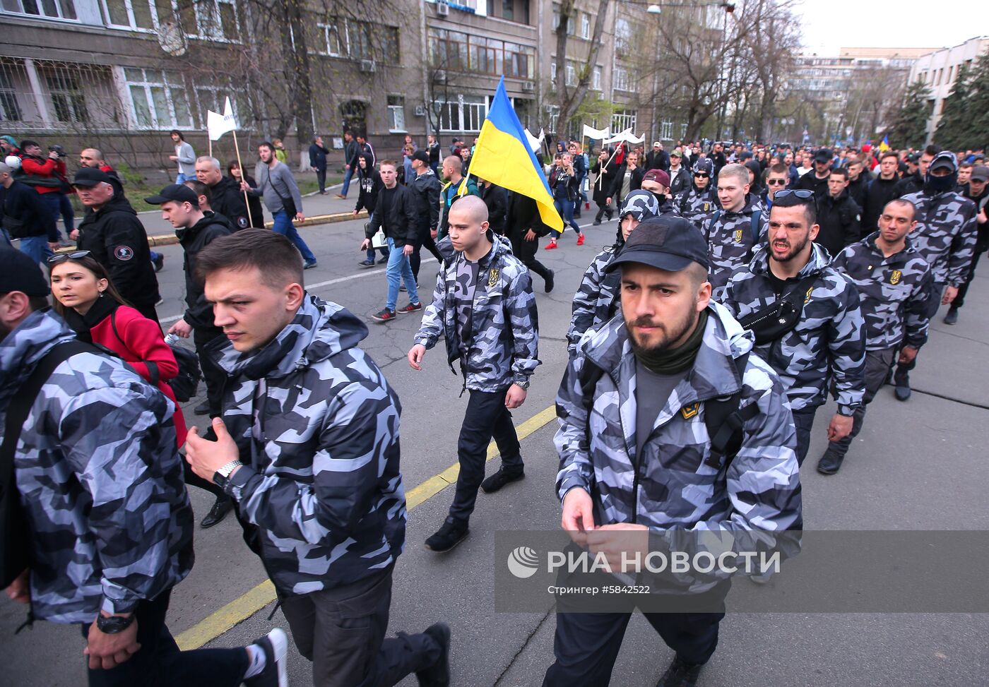 Акция националистов против П. Порошенко в Киеве