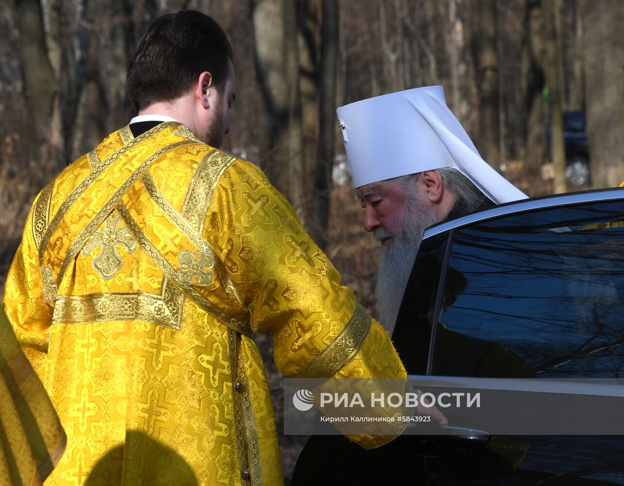 Установка креста на главный храм Росгвардии 