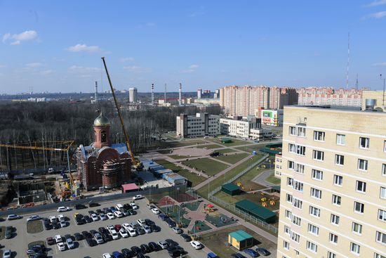 Установка креста на главный храм Росгвардии 